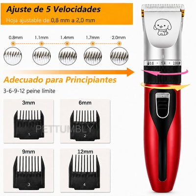 Tondeuse pour Chien Rechargeable Kit 4 Sabots et Accessoires
