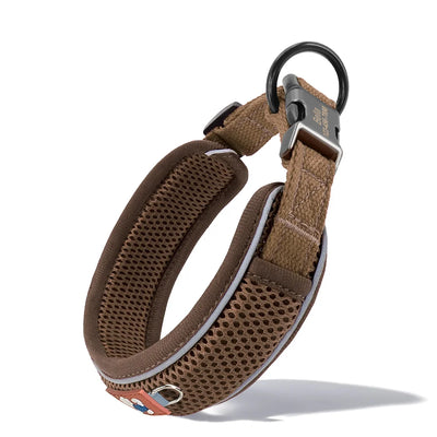 Collier Personnalisé Gravé Maille Respirante Grand Chien