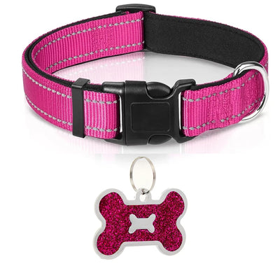 Collier Nylon Doux Réfléchissant pour Chien