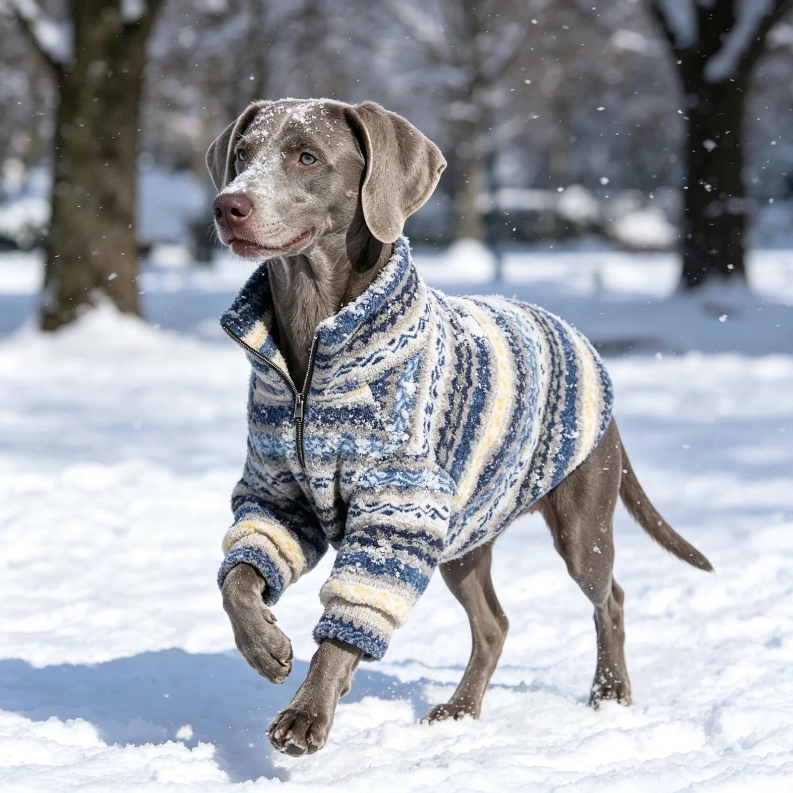 Pull Col Roule Chien Moyen Grand Gabarit