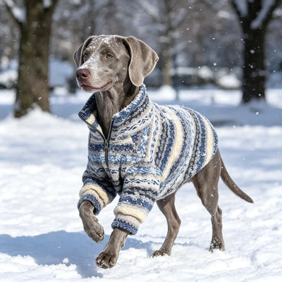 Pull Col Roule Chien Moyen Grand Gabarit