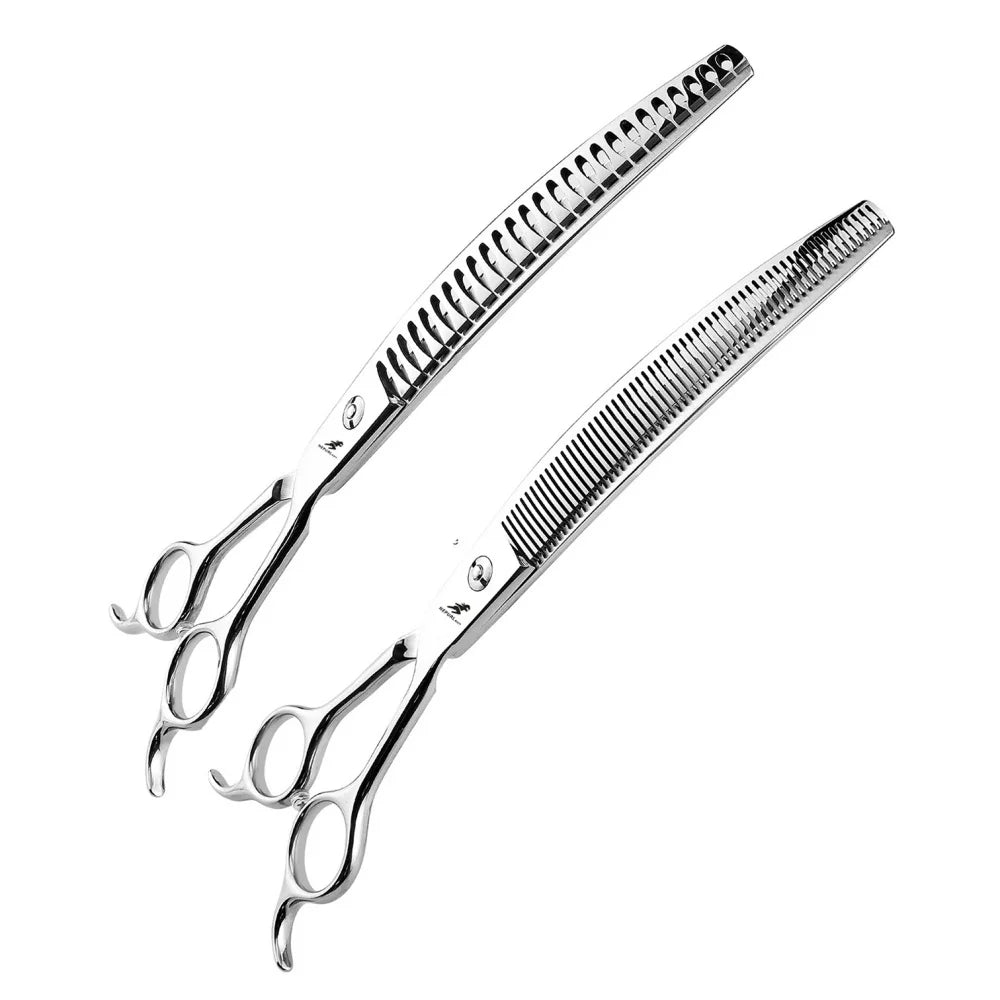 Ciseaux Chunker Courbes Toilettage Chien Acier Japonais 18 cm