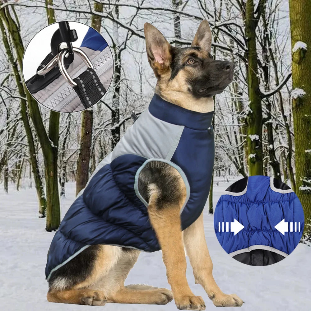 Doudoune Imperméable Réfléchissante Chien Anneau D