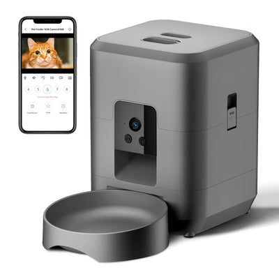 Distributeur de Croquettes 2 L Caméra Petit Chien et Chat