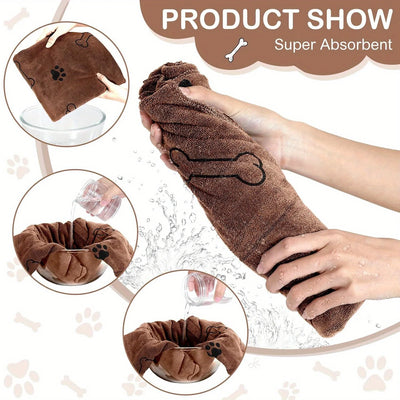 Serviette Microfibre Pattes et Toilette Chien