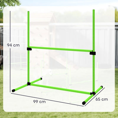 Kit d'Agility Chien 4 Obstacles Réglables avec Sac
