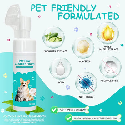 Shampoing Sans Rinçage pour Pattes de Chien
