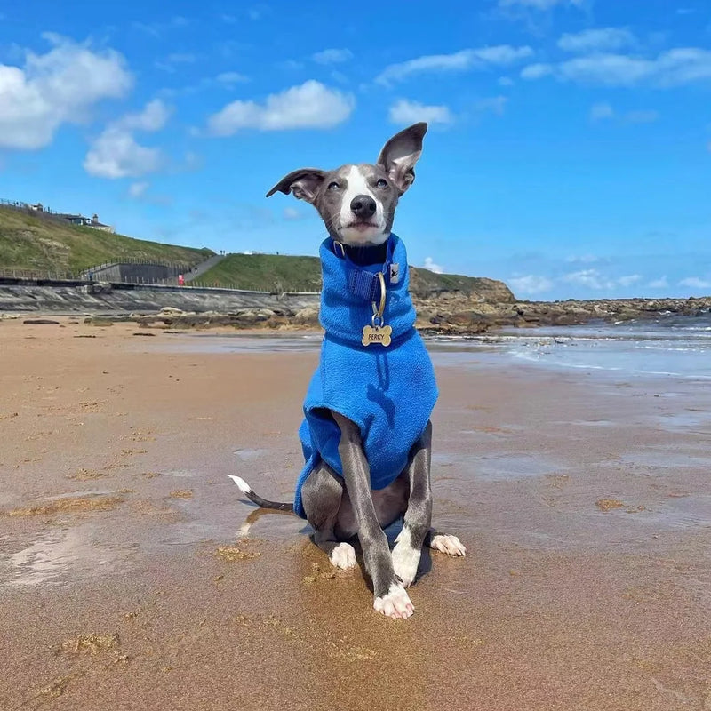 Pull Polaire Col Roulé Lévrier Whippet Italien