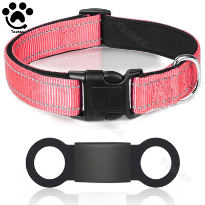 Collier Rembourré Réfléchissant Gravé Nom Chien