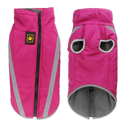 Manteau Chien Bandes Réfléchissantes Doublure Polaire Labrador