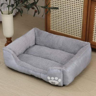 Canapé pour Chien Carré Doux Lavable Chaud d'Hiver