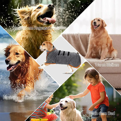 Peignoir Séchage Rapide 2 en 1 pour Chien