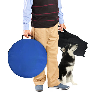 Set d'Obstacles Agility avec Tunnel Pliable pour Chien