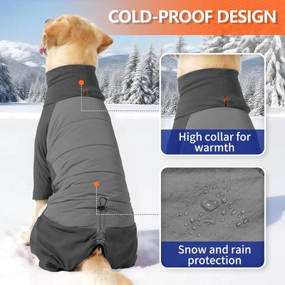 Manteau Intégral Coupe-Vent Chien Col Roulé
