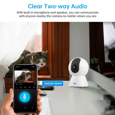 Caméra pour Chien 4K 8MP Suivi Automatique Vision Nocturne