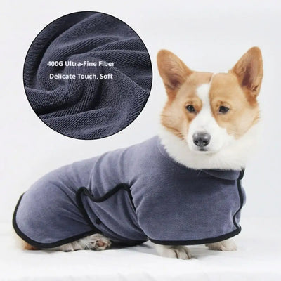 Peignoir Moelleux Épais Séchage Rapide pour Chien