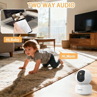 Caméra pour Chien 2K WiFi Double Bande Vision Nocturne
