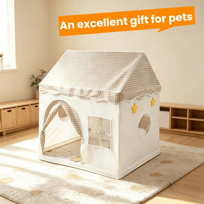 Tente pour Chien Grande Taille Niche Pliable Portes Enroulables