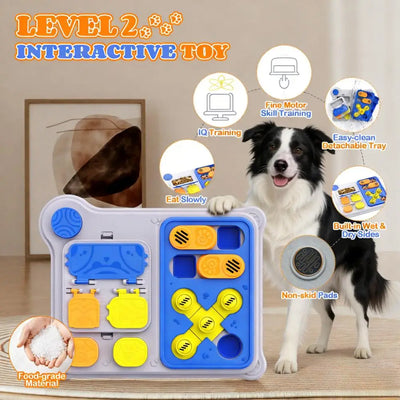 Jouet Puzzle Chien Niveau 2 Plateau Rectangulaire Friandises