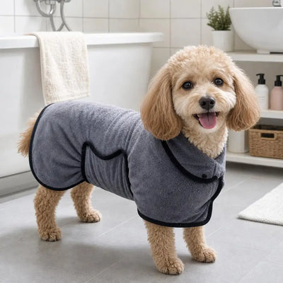 Peignoir Moelleux Épais Séchage Rapide pour Chien