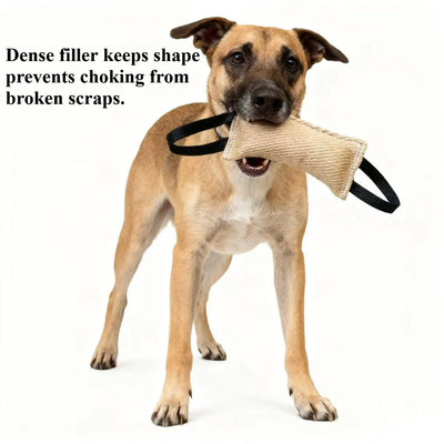 Jouet de Traction pour Chien Coussin Jute 2 Poignées