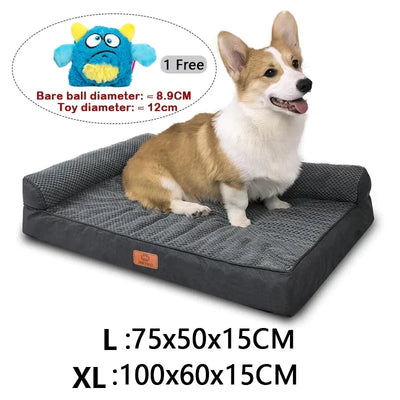 Canapé Orthopédique pour Chien Mémoire de Forme Rebords Lavable