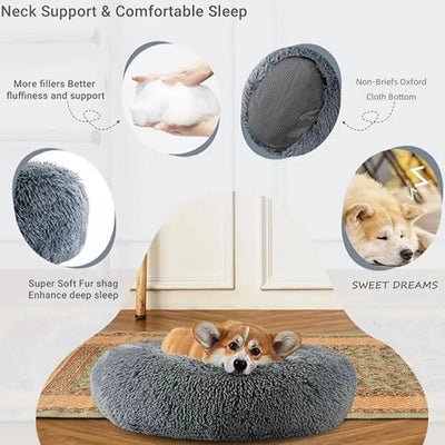 Panier Rond Moelleux pour Chien de 40 à 90 cm 22 Coloris