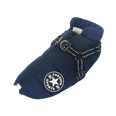 Manteau Imperméable Chien Doublé Polaire Grande Taille