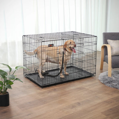 Cage pour Chien Feandrea Pliable 2 Portes 122 cm