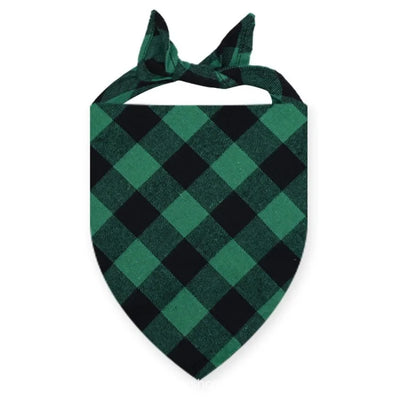 Bandana Chien Triangulaire Carreaux Nœud Papillon