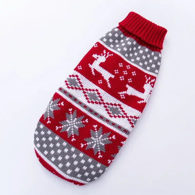 Pull de Noël Tricoté Renne Chien Golden Retriever