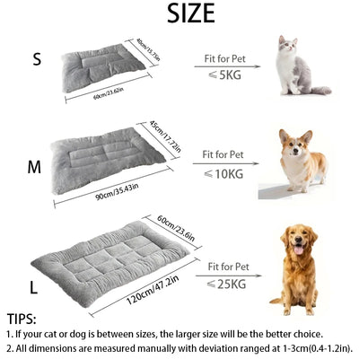 Matelas Moelleux Épais pour Chien Polyester Doux 120x60 cm