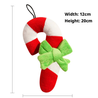 Jouet de Noël Chien Corde et Peluche Hérisson Renne