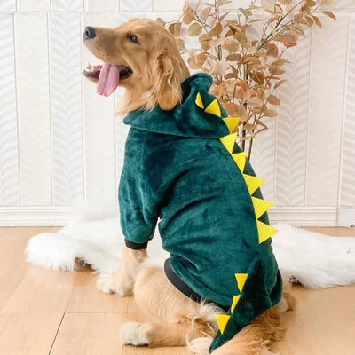 Manteau Dinosaure à Capuche Velours Gros Chien
