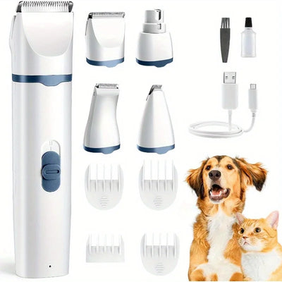 Tondeuse pour Chien 4 en 1 avec Lime à Ongles