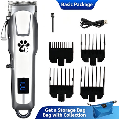 Tondeuse pour Chien Professionnelle Sans Fil 250 min LCD