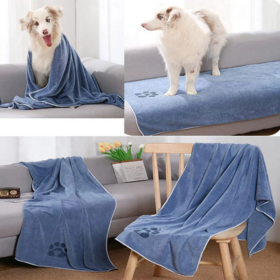 Serviette Bain Microfibre Ultra Douce pour Chien