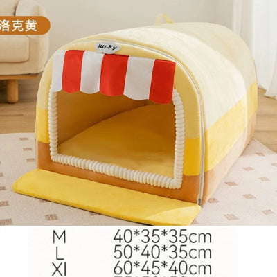 Niche d'Intérieur pour Chien Cabane en Arche Petit Chien 3 Tailles