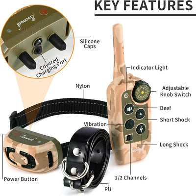 Collier Dressage Télécommande Gros Chien Étanche