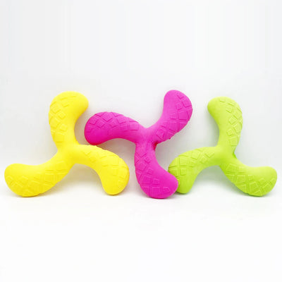 Jouet Boomerang Couineur Gros Chien Triangle Flottant