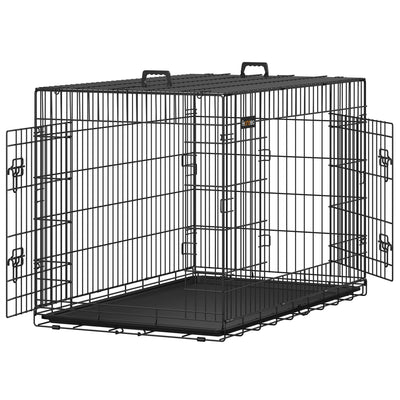Cage pour Chien Feandrea Pliable 2 Portes 122 cm