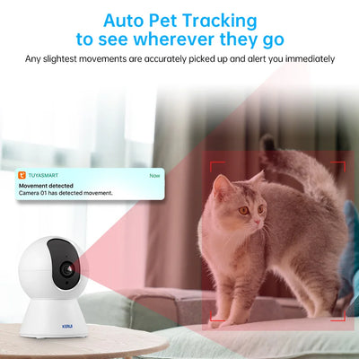 Caméra pour Chien 4K 8MP Suivi Automatique Vision Nocturne