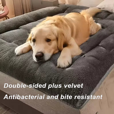 Matelas Épais 120x60 cm Gros Chien Gris Intérieur