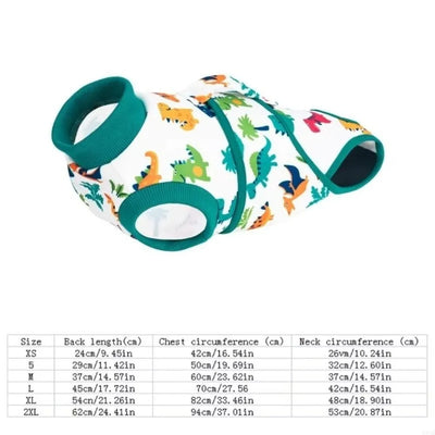 Combinaison de Stérilisation Chien Respirante Alternative Collerette