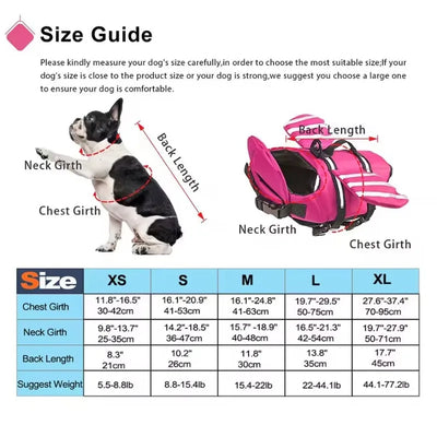Gilet de Sauvetage pour Chien Réfléchissant avec Mentonnière