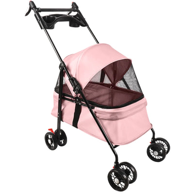 Poussette 2-en-1 Nacelle Amovible pour Chien 10 kg