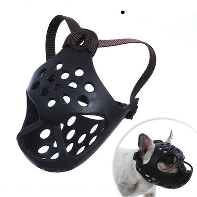 Muselière Chien Museau Court Silicone Bouledogue