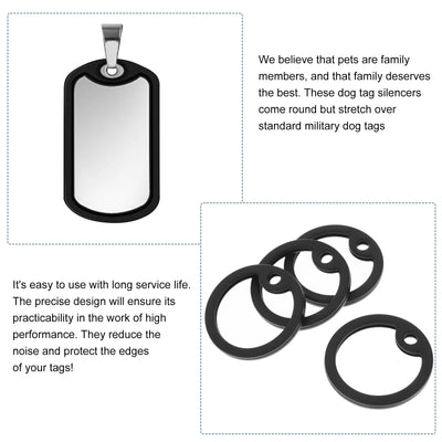 Protège-Médaille Silicone Anti-Bruit Chien Lot de 4