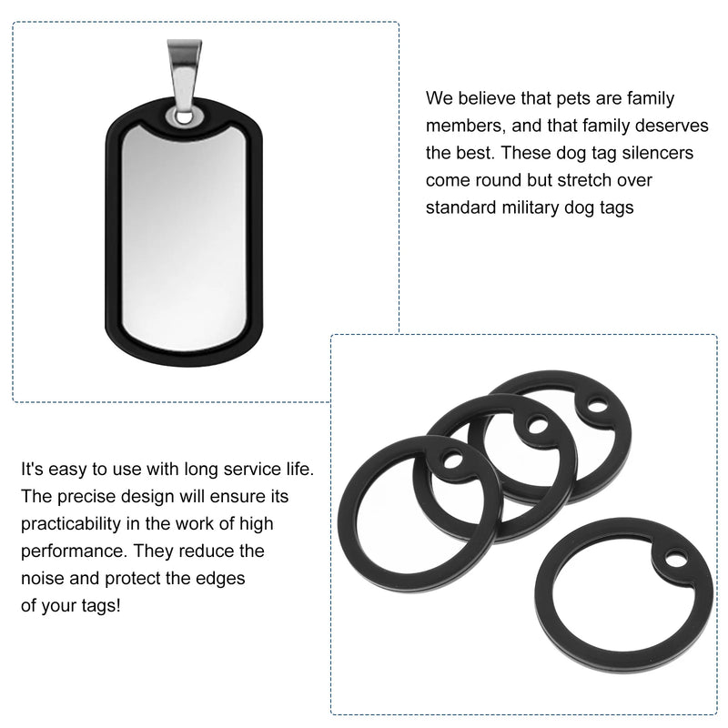 Protège-Médaille Silicone Anti-Bruit Chien Lot de 4