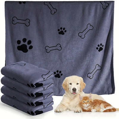 Serviette Microfibre Pattes et Toilette Chien